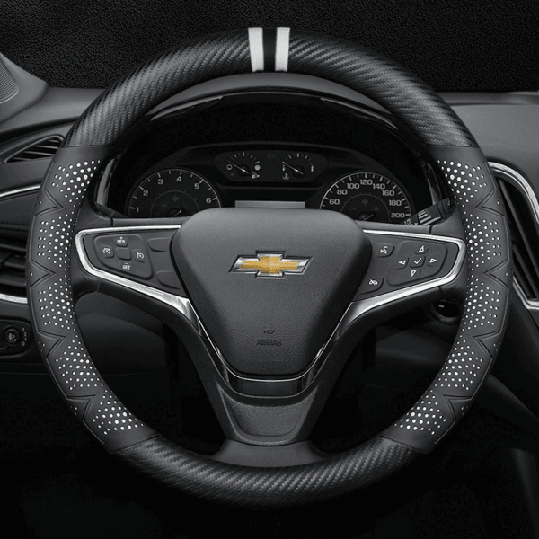 Bọc vô lăng xe Chevrolet chất liệu Sợi Carbon thể thao, cao cấp