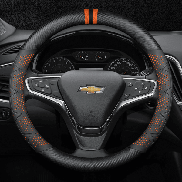 Bọc vô lăng xe Chevrolet chất liệu Sợi Carbon thể thao, cao cấp