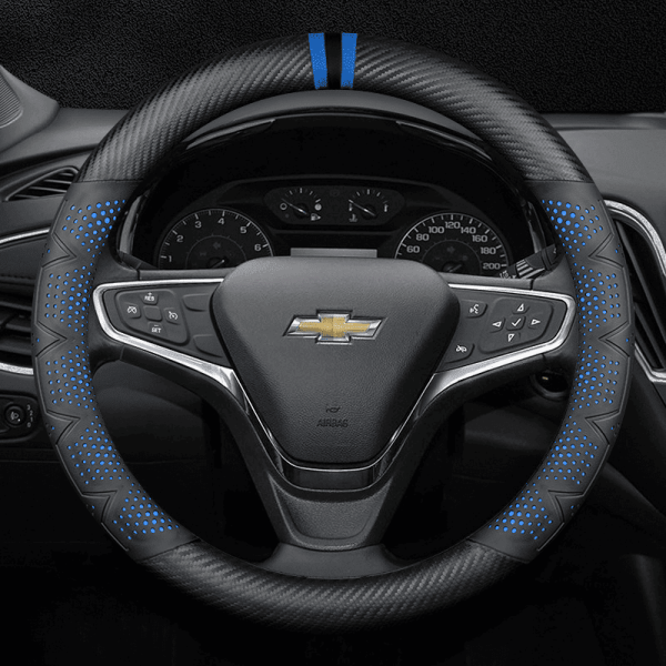 Bọc vô lăng xe Chevrolet chất liệu Sợi Carbon thể thao, cao cấp