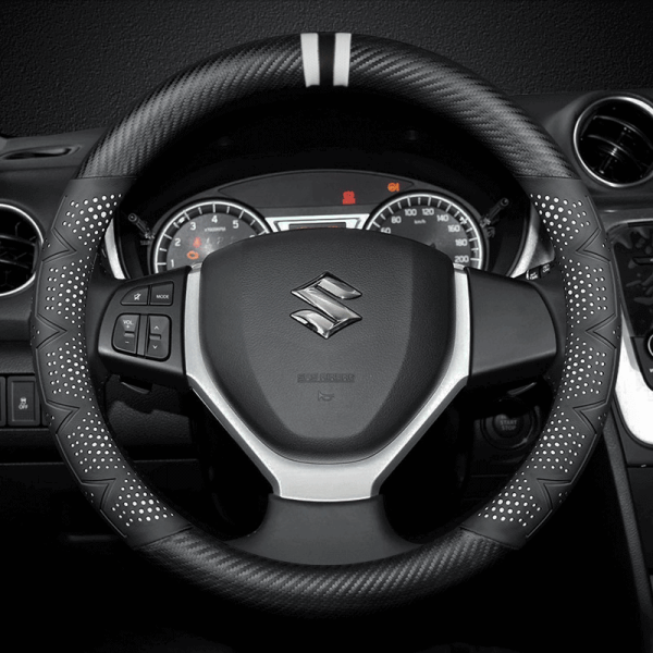 Bọc vô lăng xe Suzuki chất liệu Sợi Carbon thể thao, cao cấp