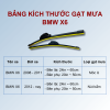 Bảng kích thước gạt mưa ô tô BMW X6 các đời xe