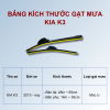 Bảng kích thước gạt mưa KIA K3 các đời xe