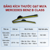 Bảng kích thước gạt mưa Mercedes Benz B Class các đời xe