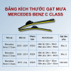 Bảng kích thước gạt mưa xe Mercedes Benz C Class các đời xe