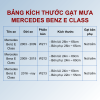 Bảng kích thước gạt mưa Mercedes Benz E Class các đời xe