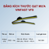 Bảng kích thước gạt mưa VinFast VF8 các đời xe