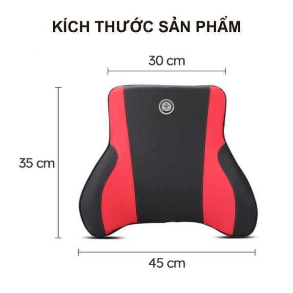 Gối tựa lưng ô tô bọc da ruột cao su non Dream