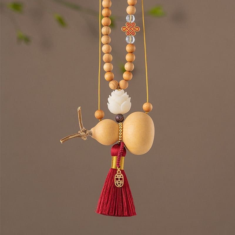 Khánh Hồ Lô gỗ phong thủy treo xe thu hút tài lộc, may mắn