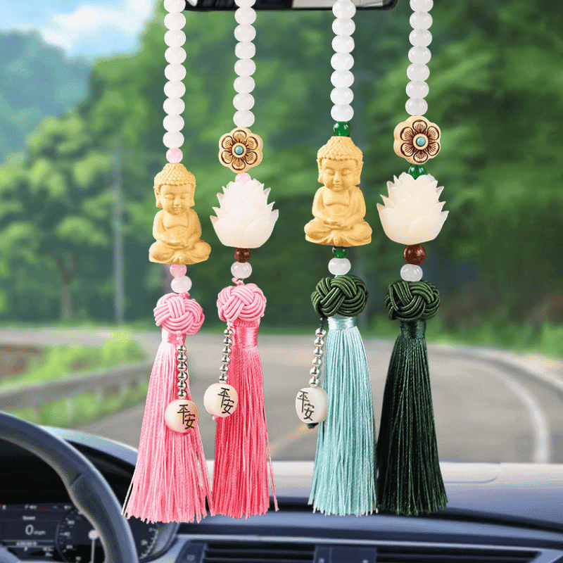 Khánh treo xe Phật Thích Ca thiền tọa - Hoa sen bồ đề tâm an