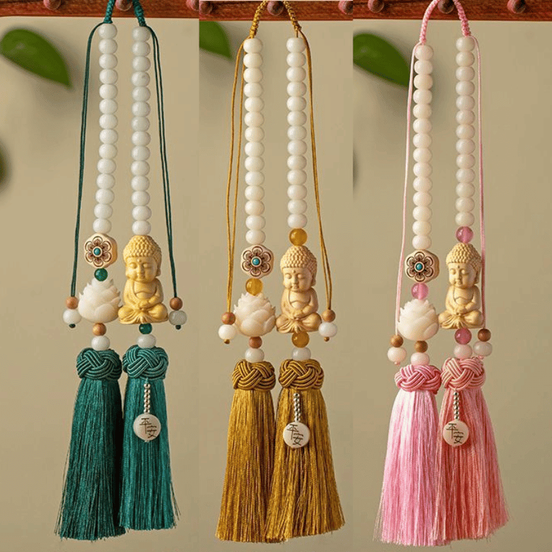 Khánh treo xe Phật Thích Ca thiền tọa - Hoa sen bồ đề tâm an