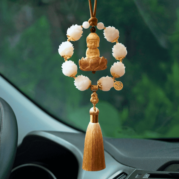 Khánh treo xe Liên Hoa Phật Thích Ca tọa đài sen gỗ hoàng dương cao cấp