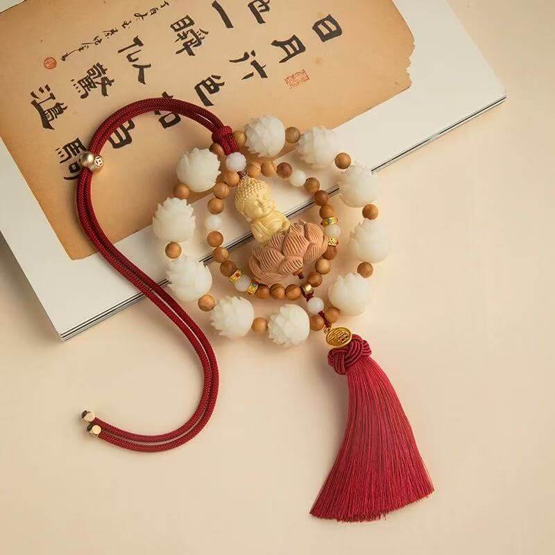 Khánh treo xe Phật Thích Ca tọa đài sen gỗ hoàng dương cao cấp