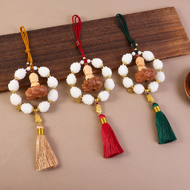 Khánh treo xe Phật Thích Ca tọa đài sen gỗ hoàng dương cao cấp