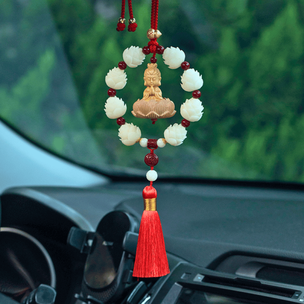 Khánh treo xe Phật Thích Ca thiền tọa gỗ hoàng dương 8 Liên hoa