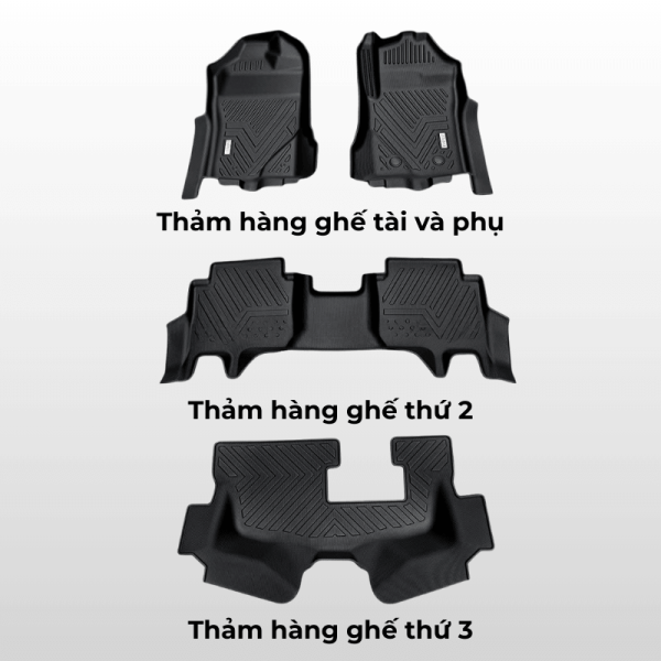 Bộ thảm lót sàn ô tô Ford Everest chất liệu TPE