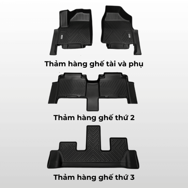 Bộ thảm lót sàn ô tô Hyundai Custin chất liệu TPE