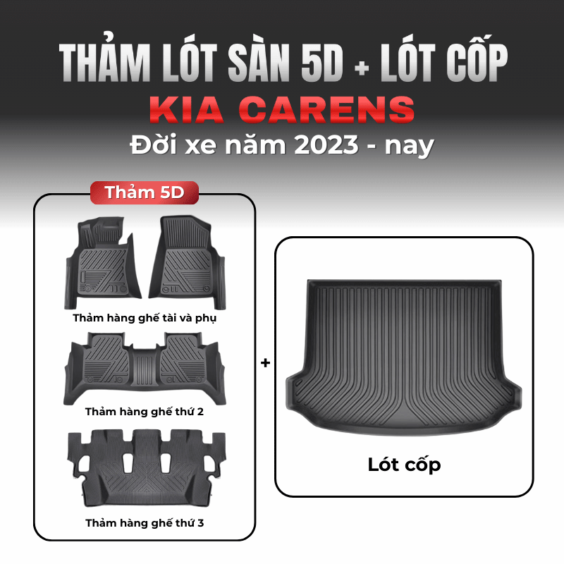 Thảm lót sàn ô tô TPE 5D & Lót cốp