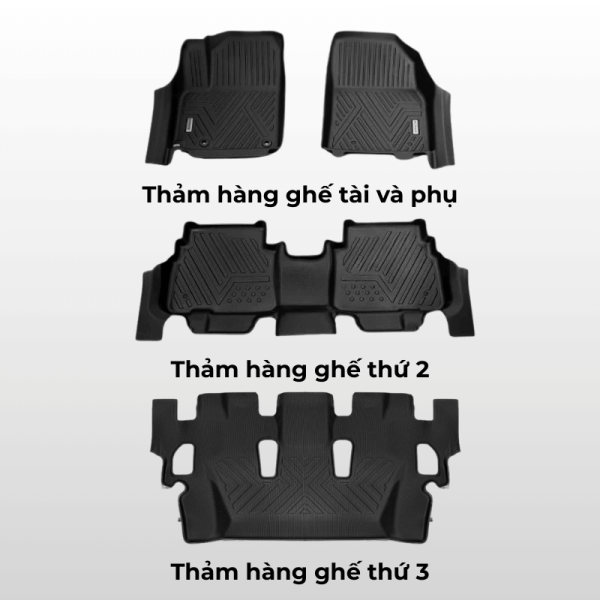 Bộ thảm lót sàn ô tô KIA Carens chất liệu TPE
