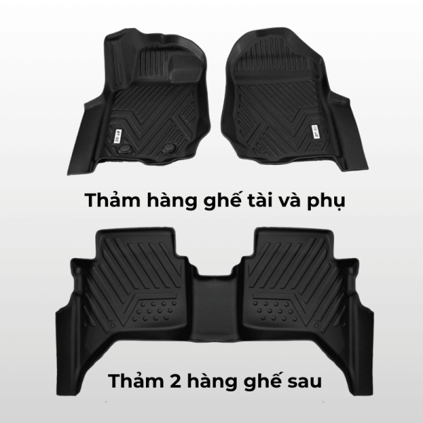 Bộ thảm lót sàn ô tô Mazda BT-50 chất liệu TPE
