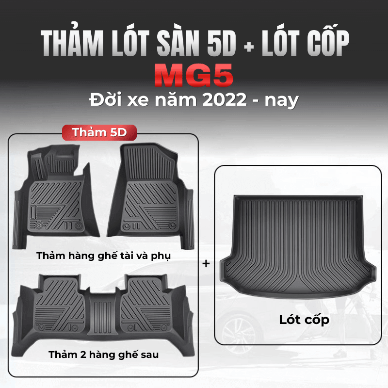Thảm lót sàn ô tô TPE 5D & Lót cốp