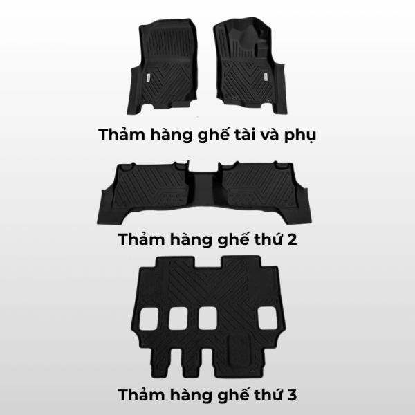 Bộ thảm lót sàn ô tô Mitsubishi Pajero Sport chất liệu TPE