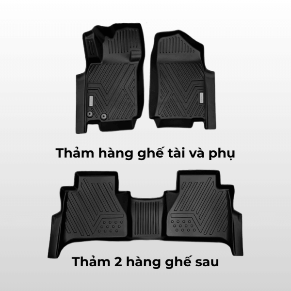 Bộ thảm lót sàn ô tô Nissan Navara chất liệu TPE