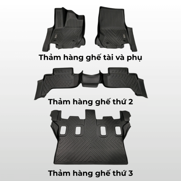 Bộ thảm lót sàn ô tô Toyota Land Cruiser Prado chất liệu TPE