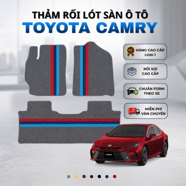 Thảm rối lót sàn ô tô Toyota Camry 2018-2025 cao cấp