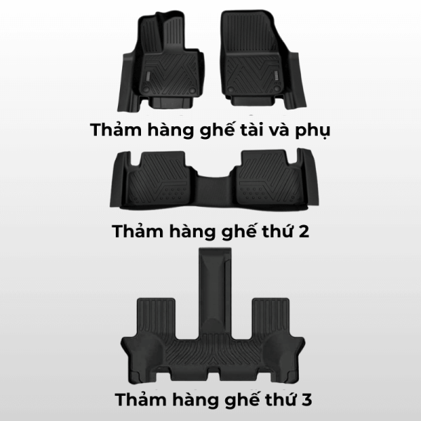 Bộ thảm lót sàn ô tô Mercedes Benz GLE SUV chất liệu TPE