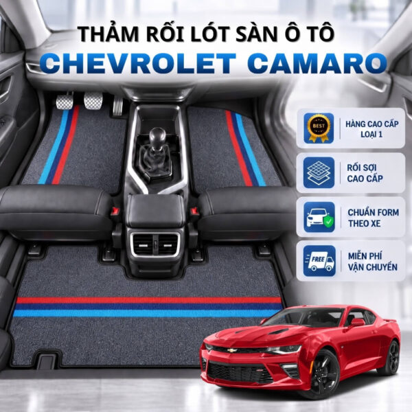 Thảm rối lót sàn ô tô Chevrolet Camaro 2020-2025 cao cấp