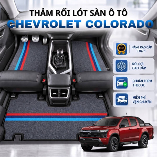 Thảm rối lót sàn ô tô Chevrolet Colorado 2023-2025 cao cấp