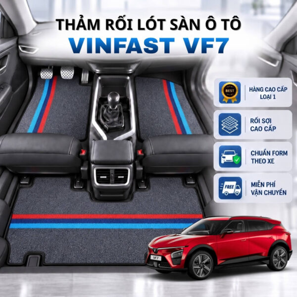 Thảm rối lót sàn ô tô VinFast VF7 2024-2025 cao cấp