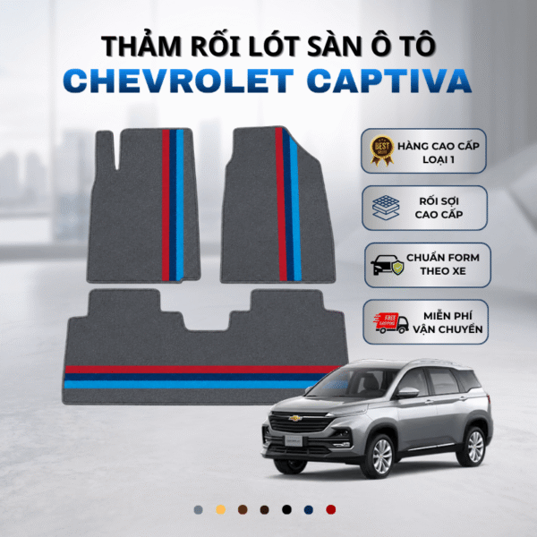 Thảm rối lót sàn ô tô Chevrolet Captiva 2009-2025 cao cấp
