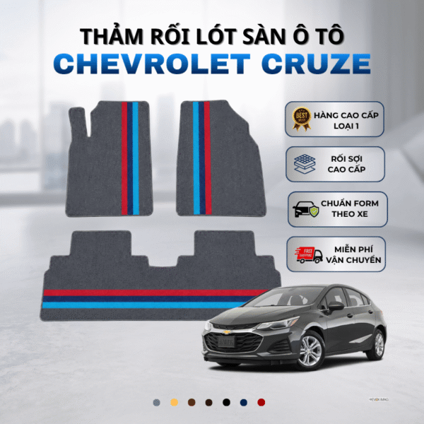 Thảm rối lót sàn ô tô Chevrolet Cruze 2016-2025 cao cấp