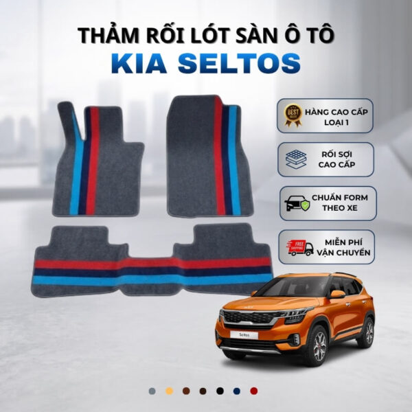 Thảm rối lót sàn ô tô KIA Seltos 2020-2025 cao cấp