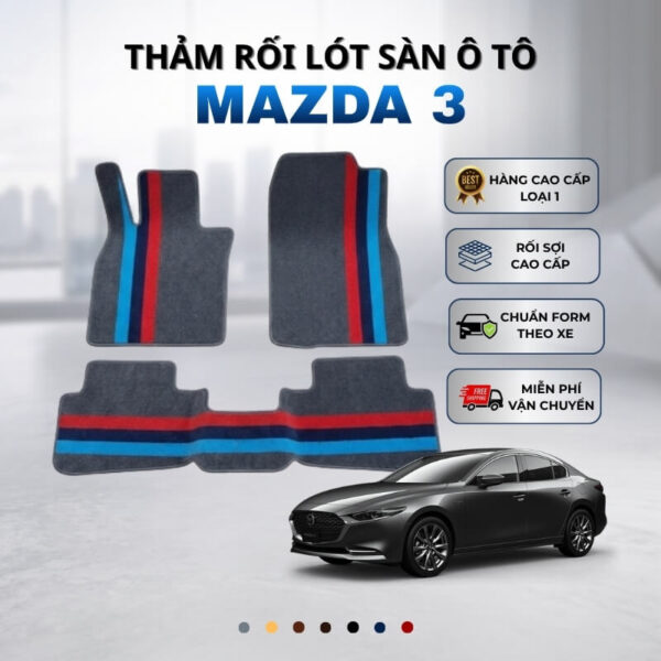 Thảm rối lót sàn ô tô Mazda 3 2014-2025 cao cấp
