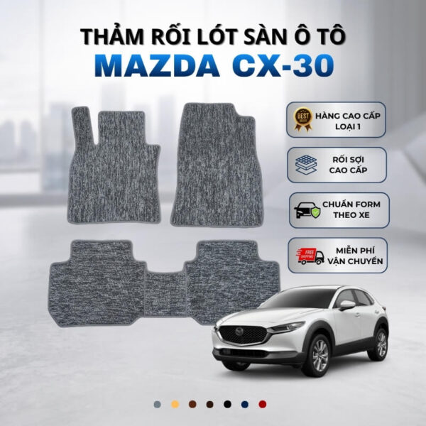 Thảm rối lót sàn ô tô Mazda CX-30 2020-2025 cao cấp