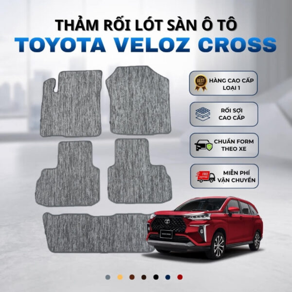 Thảm rối lót sàn ô tô Toyota Veloz Cross 2022-2025 cao cấp