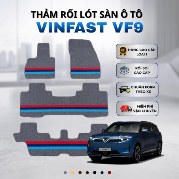 Thảm rối lót sàn ô tô VinFast VF9 2022-2025 cao cấp