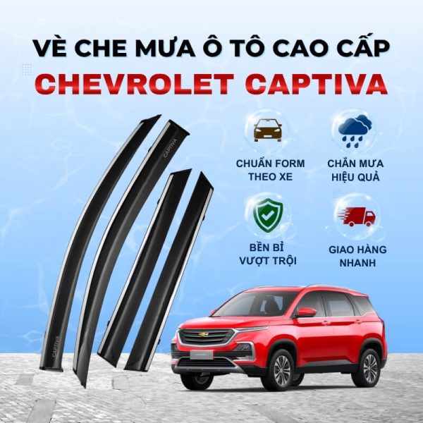 Vè che mưa ô tô Chevrolet Captiva nhựa ABS cao cấp