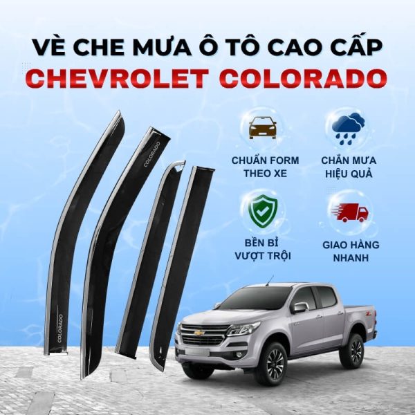 Vè che mưa ô tô Chevrolet Colorado nhựa ABS cao cấp