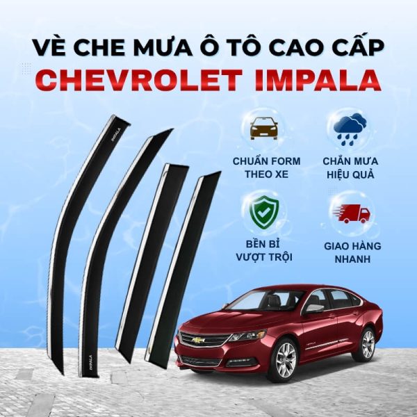 Vè che mưa ô tô Chevrolet Impala nhựa ABS cao cấp