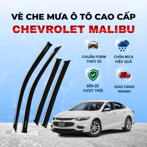 Vè che mưa ô tô Chevrolet Malibu nhựa ABS cao cấp