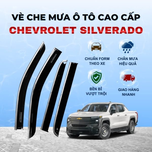 Vè che mưa ô tô Chevrolet Silverado nhựa ABS cao cấp