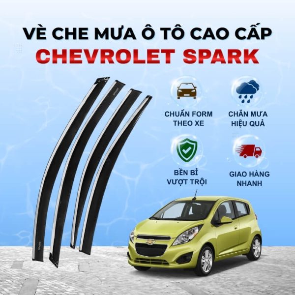 Vè che mưa ô tô Chevrolet Spark nhựa ABS cao cấp
