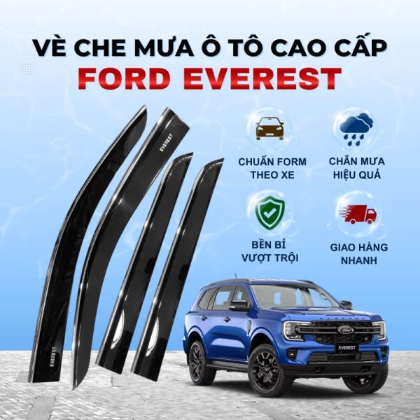 Vè che mưa xe Ford Everest (2007-2025) ABS cao cấp
