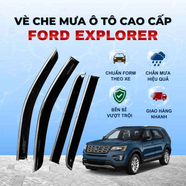 Vè che mưa ô tô Ford Explorer nhựa ABS cao cấp