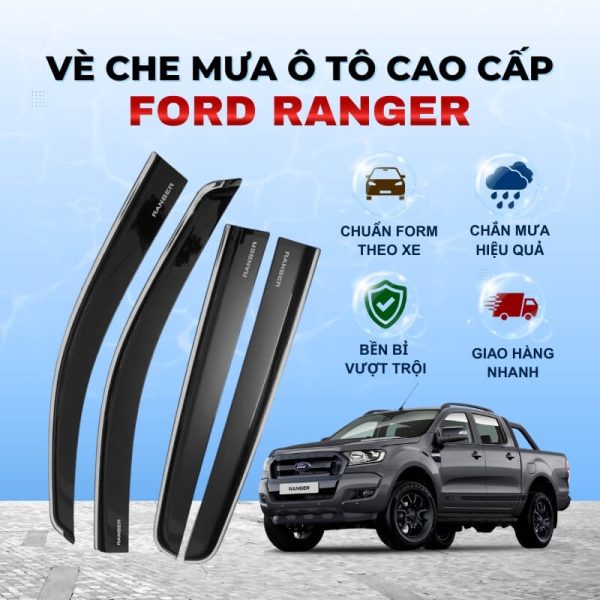 che mưa ô tô Ford Ranger nhựa ABS cao cấp