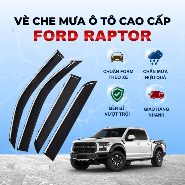 Vè che mưa ô tô Ford Raptor nhựa ABS cao cấp