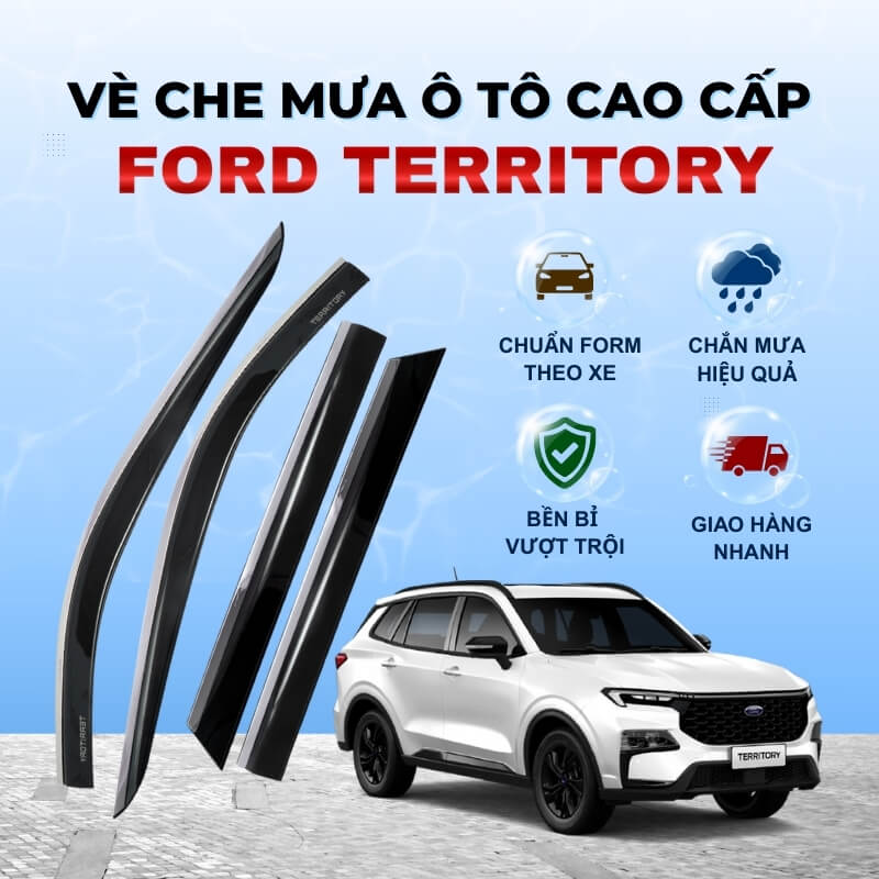 Vè che mưa ô tô Ford Territory nhựa ABS cao cấp